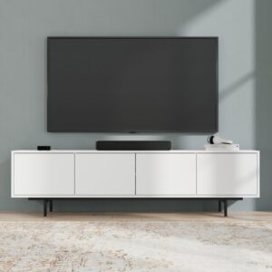 1(15) Modern Minimalist 4-Door TV Console (For TVs up to 85")