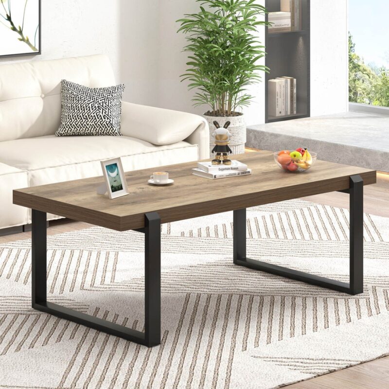 Modern Minimalist Rustic Oak Coffee Table