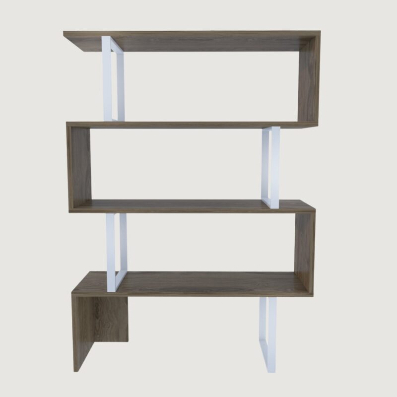 1(26) Modern Geometric Zig-Zag 4-Tier Bookcase