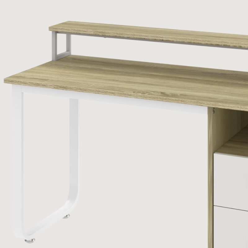 1(4) Modern Gaming & Writing Desk with LED & Charging Station