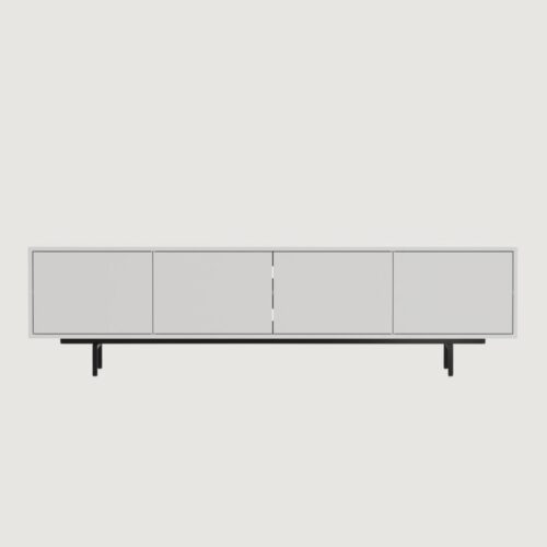 2(15) Modern Minimalist 4-Door TV Console (For TVs up to 85")