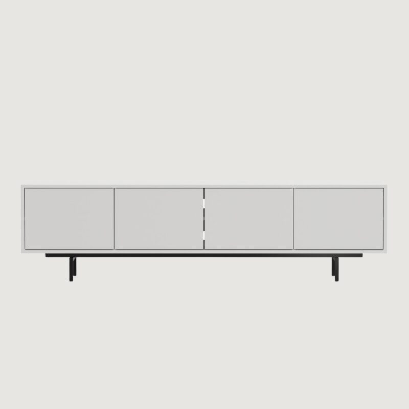 2(15) Modern Minimalist 4-Door TV Console (For TVs up to 85")