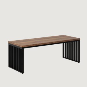 2(16) Industrial Extra-Long 2-Person Computer Desk with Slatted Metal Legs