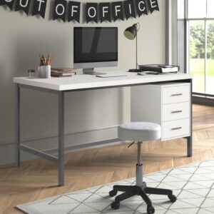 Modern Computer Desk with 3-Drawer Storage