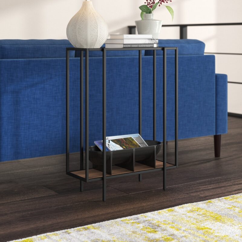 2(37) Modern Mixed-Material Glass & Wood Console Table (Available in 2 Sizes)
