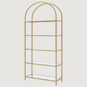2(8) Modern Arched 5-Tier Etagere Bookcase