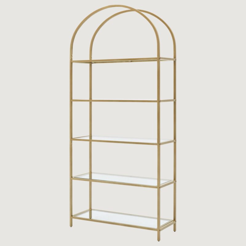2(8) Modern Arched 5-Tier Etagere Bookcase