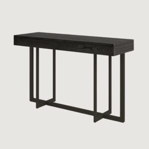 3(13) Modern Minimalist Console Table with Seamless Hidden Drawers