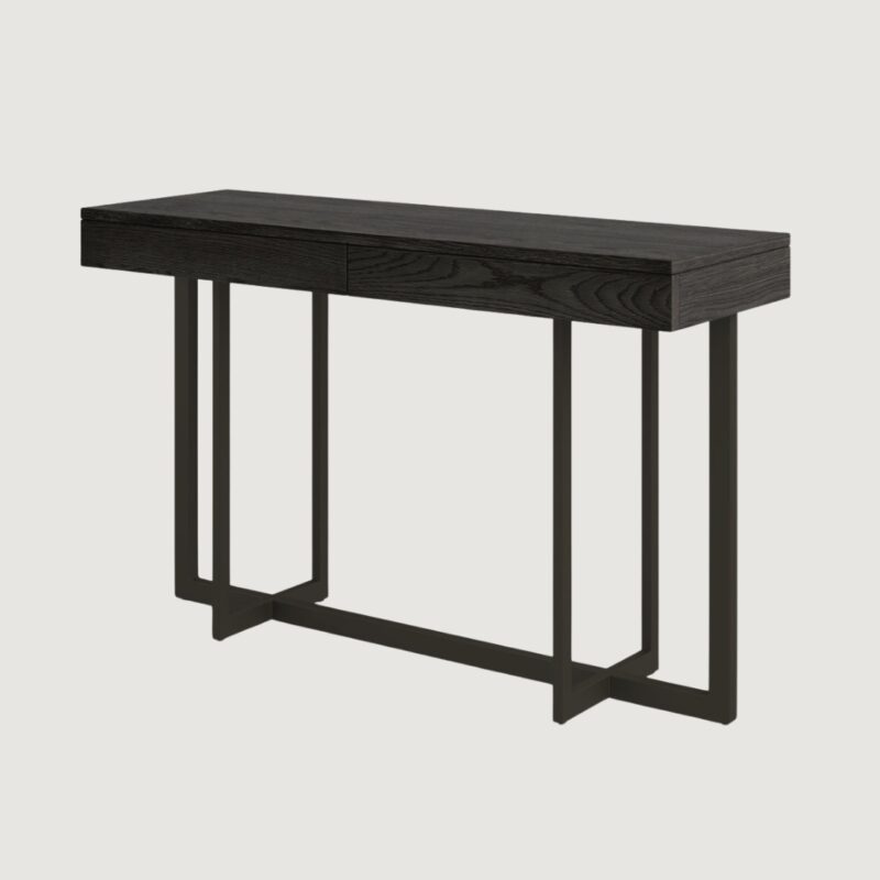 3(13) Modern Minimalist Console Table with Seamless Hidden Drawers