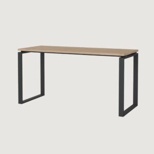 3(21) Modern Minimalist Rectangular Writing Desk with Metal Loop Legs