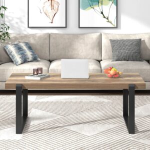 Modern Minimalist Rustic Oak Coffee Table