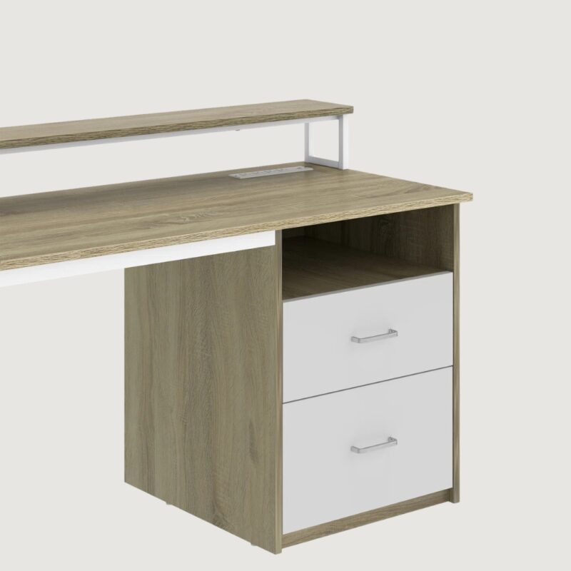 3(4) Modern Gaming & Writing Desk with LED & Charging Station