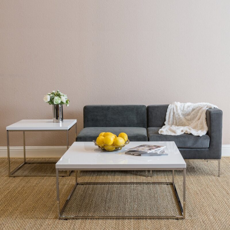 3(7) Modern Minimalist Square Coffee Table