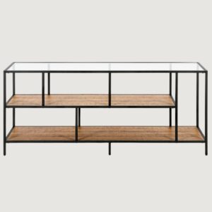 4(10) Modern Glass & Wood TV Stand (For TVs up to 60")