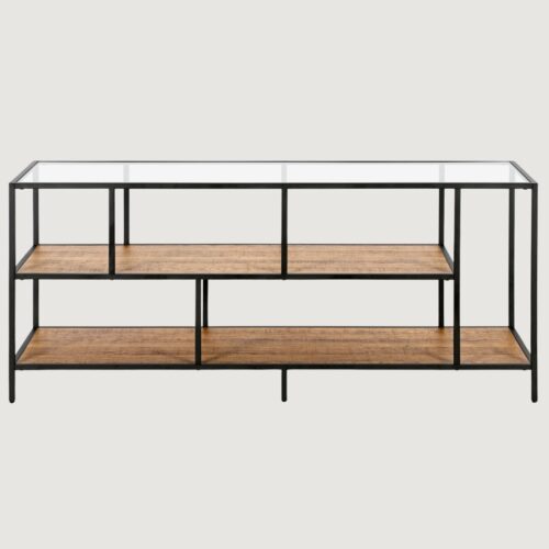 4(10) Modern Glass & Wood TV Stand (For TVs up to 60")