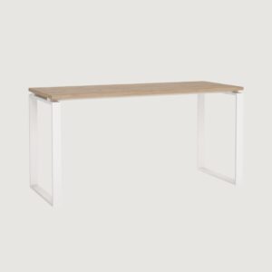 4(21) Modern Minimalist Rectangular Writing Desk with Metal Loop Legs