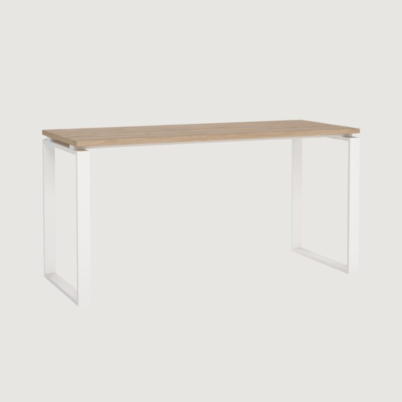 4(21) Modern Minimalist Rectangular Writing Desk with Metal Loop Legs