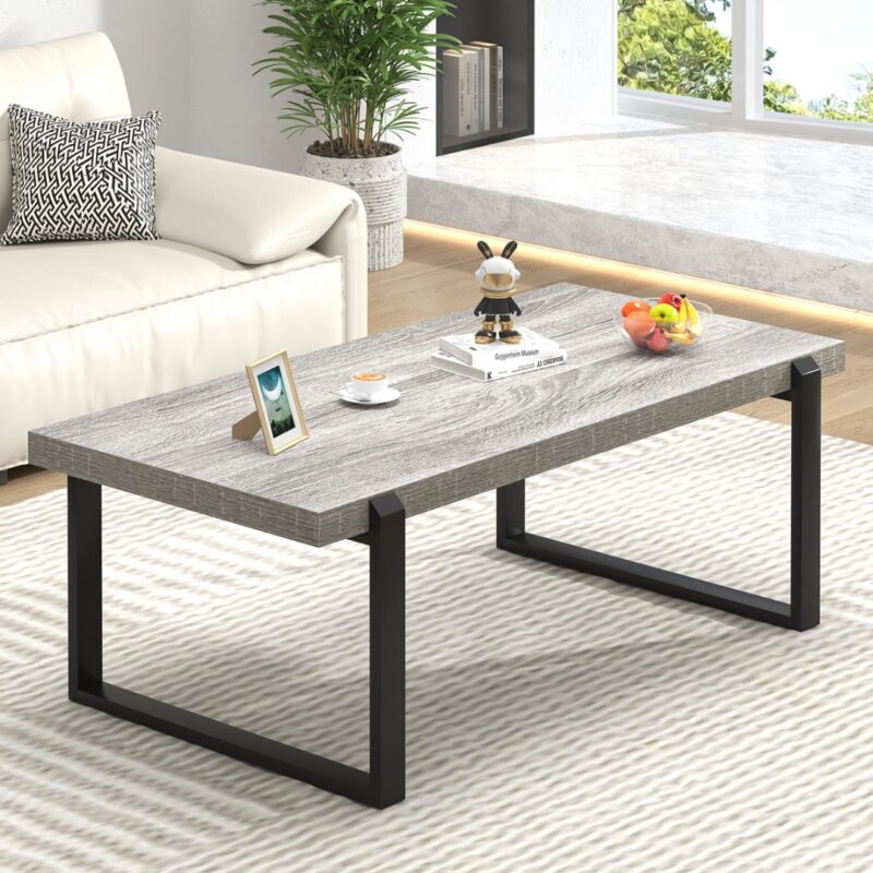 Modern Minimalist Rustic Oak Coffee Table