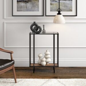 4(36) Modern Mixed-Material Glass & Wood Console Table (Available in 2 Sizes)