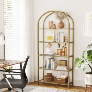 4(8) Modern Arched 5-Tier Etagere Bookcase