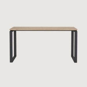 5(14) Modern Minimalist Rectangular Writing Desk with Metal Loop Legs