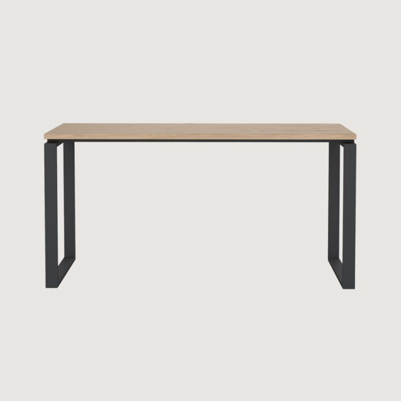 5(14) Modern Minimalist Rectangular Writing Desk with Metal Loop Legs