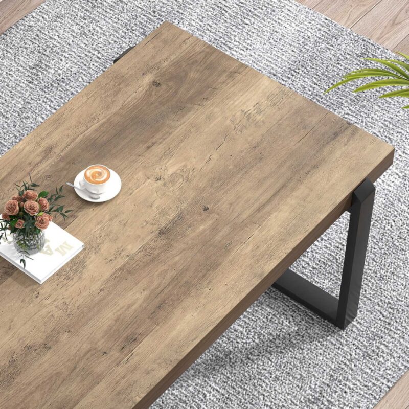 Modern Minimalist Rustic Oak Coffee Table