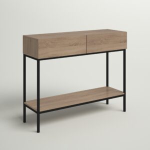 5(20) Modern 2-Drawer Console Table with Lower Display Shelf