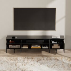 5(9) Modern Minimalist 4-Door TV Console (For TVs up to 85")