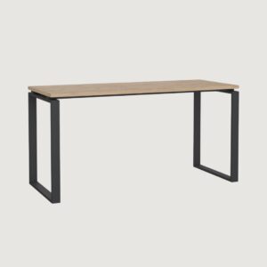 6(11) Modern Minimalist Rectangular Writing Desk with Metal Loop Legs