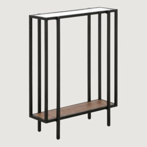 6(21) Modern Mixed-Material Glass & Wood Console Table (Available in 2 Sizes)