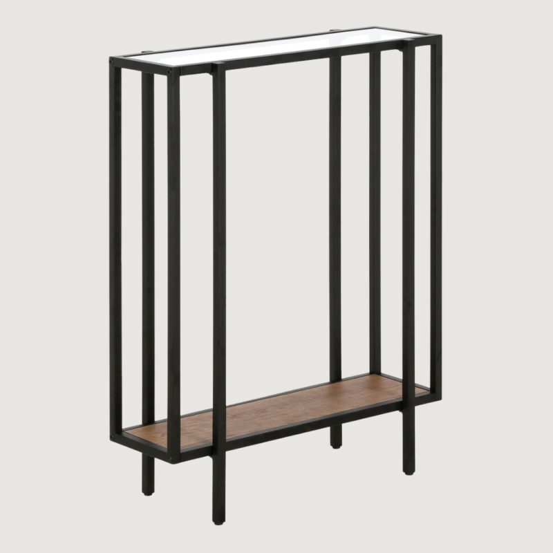 6(21) Modern Mixed-Material Glass & Wood Console Table (Available in 2 Sizes)