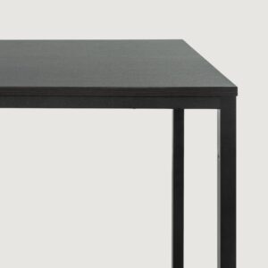 6(8) Modern Minimalist Writing Desk with Continuous Metal Frame
